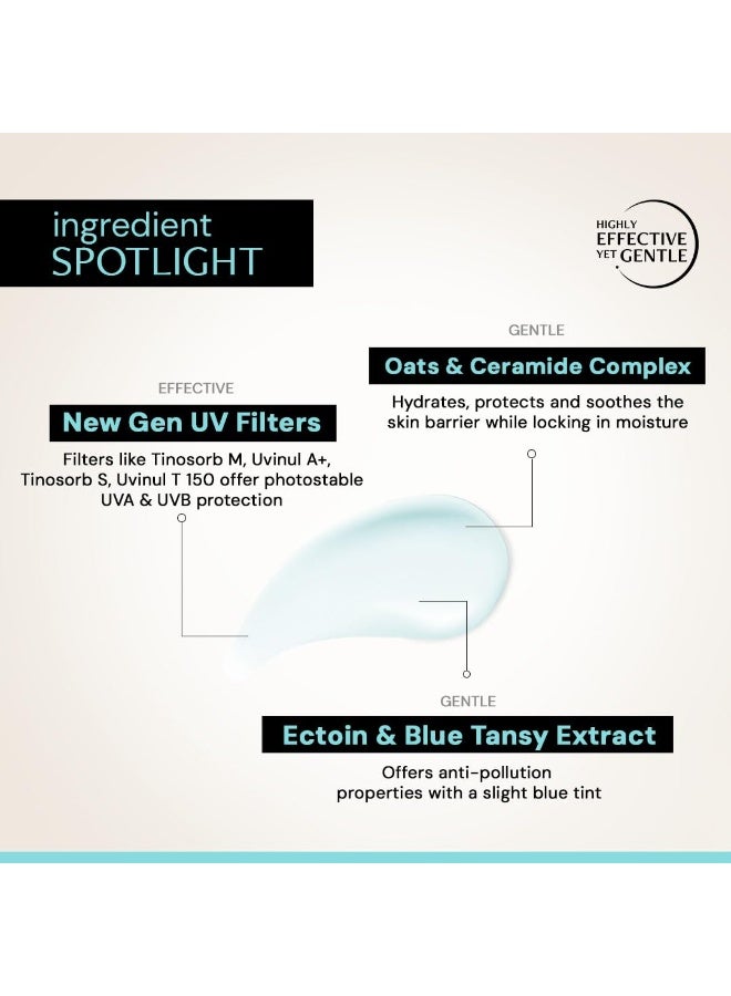 ديكونستركت جل واقي من الشمس دي كونستركت بالشوفان والسيراميد، عامل حماية من الشمس 50 PA++++ | إن فيفو | يُرمم حاجز البشرة الحساسة والدهنية | يُلطف البشرة ويُهدئها | جيل جديد من فلاتر الأشعة فوق البنفسجية | خفيف الوزن وغير دهني | للرجال والنساء - 50 غرام - Image 3